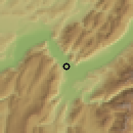 Shaded relief of the 51 km around Fontaine, drawn from the GMTED2010 grid