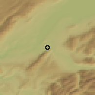 Shaded relief of the 51 km around Gaillard, drawn from the GMTED2010 grid