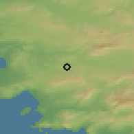 Shaded relief of the 52 km around Gardanne, drawn from the GMTED2010 grid