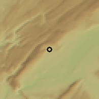 Shaded relief of the 51 km around Gex, drawn from the GMTED2010 grid