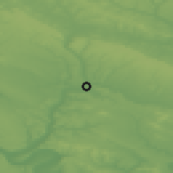 Shaded relief of the 50 km around Gisors, drawn from the GMTED2010 grid