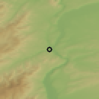 Shaded relief of the 51 km around Givors, drawn from the GMTED2010 grid