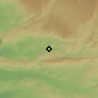 Shaded relief of the 52 km around Apt, drawn from the GMTED2010 grid