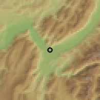 Shaded relief of the 51 km around Grenoble, drawn from the GMTED2010 grid