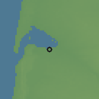 Shaded relief of the 52 km around Gujan-Mestras, drawn from the GMTED2010 grid