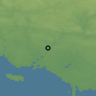 Shaded relief of the 50 km around Hennebont, drawn from the GMTED2010 grid