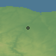Shaded relief of the 50 km around Ifs, drawn from the GMTED2010 grid
