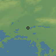 Shaded relief of the 52 km around Arles, drawn from the GMTED2010 grid