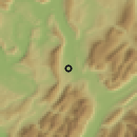 Shaded relief of the 51 km around La Motte-Servolex, drawn from the GMTED2010 grid