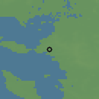 Shaded relief of the 51 km around La Rochelle, drawn from the GMTED2010 grid