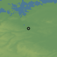 Shaded relief of the 49 km around Arques, drawn from the GMTED2010 grid