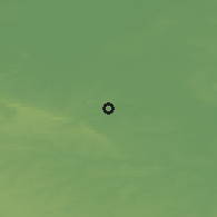Shaded relief of the 49 km around Lens, drawn from the GMTED2010 grid