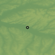 Shaded relief of the 52 km around Le Passage, drawn from the GMTED2010 grid