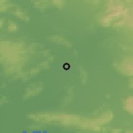Shaded relief of the 52 km around Le Pontet, drawn from the GMTED2010 grid