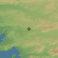 Shaded relief of the 52 km around Aix-en-Provence, drawn from the GMTED2010 grid