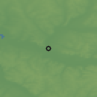 Shaded relief of the 52 km around Libourne, drawn from the GMTED2010 grid