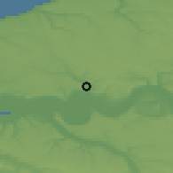Shaded relief of the 50 km around Lillebonne, drawn from the GMTED2010 grid