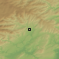 Shaded relief of the 52 km around Aubenas, drawn from the GMTED2010 grid