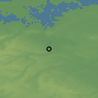 Shaded relief of the 49 km around Longuenesse, drawn from the GMTED2010 grid