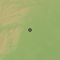 Shaded relief of the 51 km around Longvic, drawn from the GMTED2010 grid