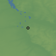 Shaded relief of the 52 km around Lormont, drawn from the GMTED2010 grid
