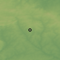 Shaded relief of the 50 km around Loudéac, drawn from the GMTED2010 grid
