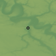 Shaded relief of the 50 km around Louviers, drawn from the GMTED2010 grid