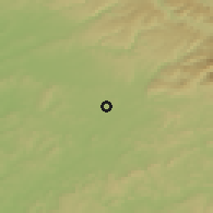 Shaded relief of the 50 km around Lure, drawn from the GMTED2010 grid
