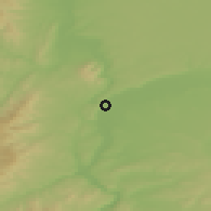 Shaded relief of the 51 km around Lyon, drawn from the GMTED2010 grid