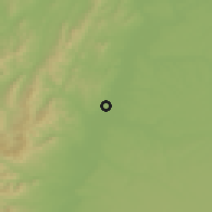 Shaded relief of the 51 km around Mâcon, drawn from the GMTED2010 grid