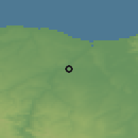 Shaded relief of the 50 km around Mondeville, drawn from the GMTED2010 grid