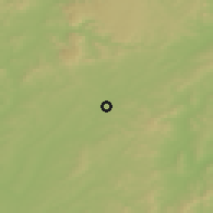 Shaded relief of the 51 km around Montceau-les-Mines, drawn from the GMTED2010 grid