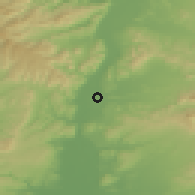 Shaded relief of the 52 km around Montélimar, drawn from the GMTED2010 grid