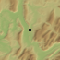 Shaded relief of the 51 km around Aix-les-Bains, drawn from the GMTED2010 grid