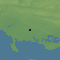 Shaded relief of the 51 km around Auray, drawn from the GMTED2010 grid