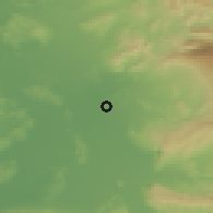 Shaded relief of the 52 km around Monteux, drawn from the GMTED2010 grid