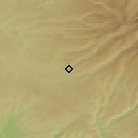 Shaded relief of the 52 km around Aurillac, drawn from the GMTED2010 grid