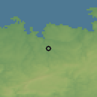 Shaded relief of the 50 km around Morlaix, drawn from the GMTED2010 grid