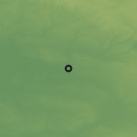 Shaded relief of the 51 km around Niort, drawn from the GMTED2010 grid