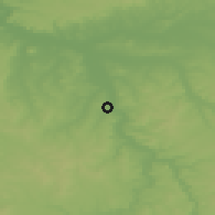 Shaded relief of the 50 km around Auxerre, drawn from the GMTED2010 grid