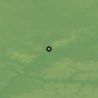 Shaded relief of the 50 km around Noyon, drawn from the GMTED2010 grid