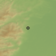 Shaded relief of the 50 km around Obernai, drawn from the GMTED2010 grid