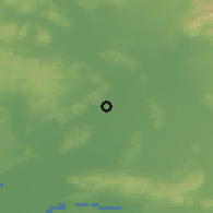 Shaded relief of the 52 km around Avignon, drawn from the GMTED2010 grid