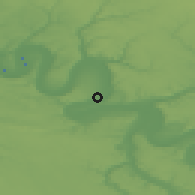Shaded relief of the 50 km around Oissel, drawn from the GMTED2010 grid