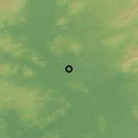 Shaded relief of the 52 km around Orange, drawn from the GMTED2010 grid