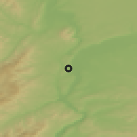 Shaded relief of the 51 km around Oullins, drawn from the GMTED2010 grid