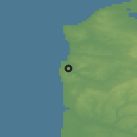 Shaded relief of the 49 km around Outreau, drawn from the GMTED2010 grid