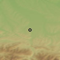 Shaded relief of the 52 km around Pamier, drawn from the GMTED2010 grid