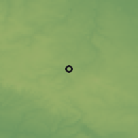 Shaded relief of the 51 km around Parthenay, drawn from the GMTED2010 grid