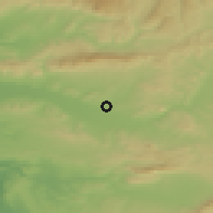 Shaded relief of the 52 km around Pertuis, drawn from the GMTED2010 grid